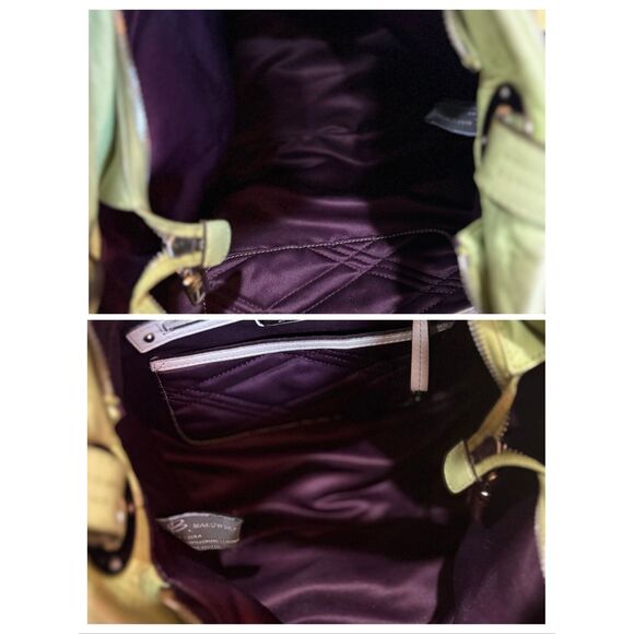 B. MAKOWSKY - Quilted Pebbled Leather Hobo Shoulder Bag in Celery - Like New! - Picture 9 of 16